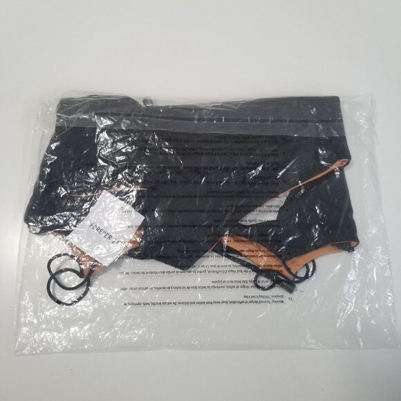 NWT FOREVER 21 Contour Reversible Bodysuit Size S Color Black /Toasted Almond - Picture 9 of 10